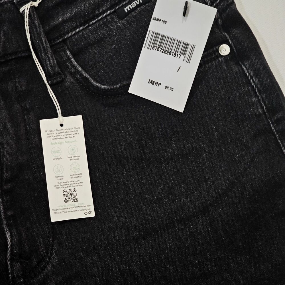Mavi Paris High Rise Skinny Jeans Women 27 Black Stretch New With Tags - Picture 2 of 8